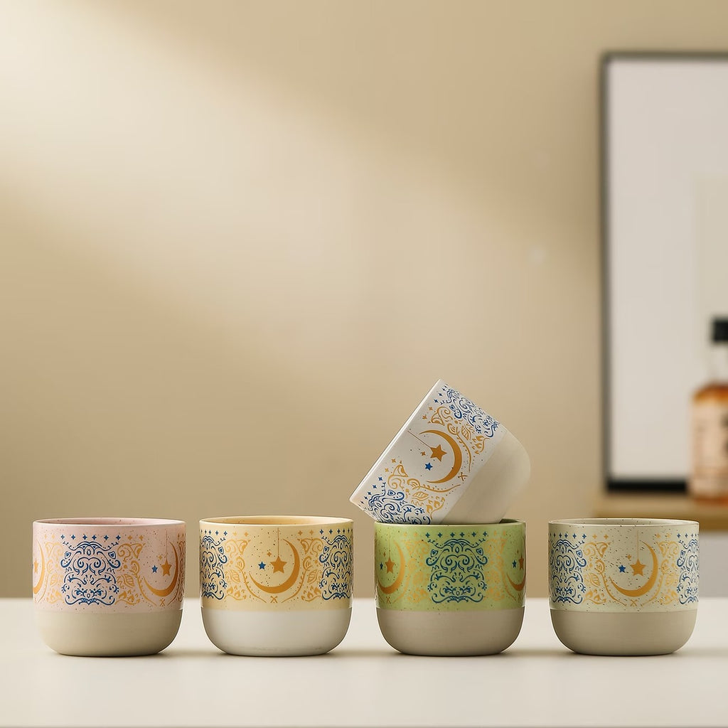 Star and moon cups