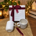 White Coffee Cups with Ergonomic Handle